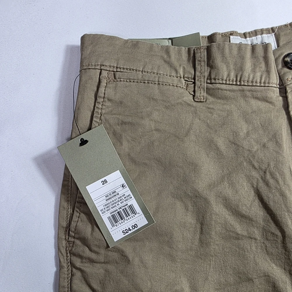 Goodfellow & Co Men’s Khaki Chino Shorts Size 28 NWT